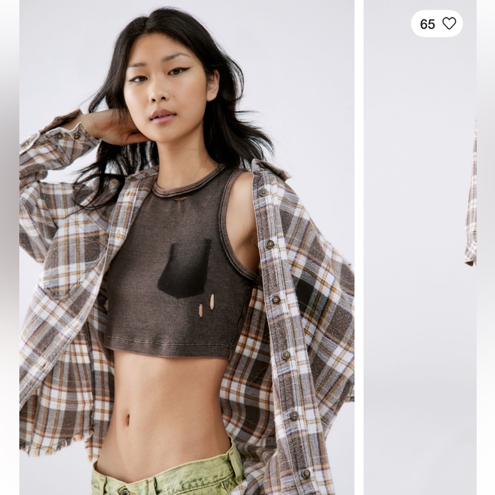 UO BDG Andy Distressed Flannel NWT